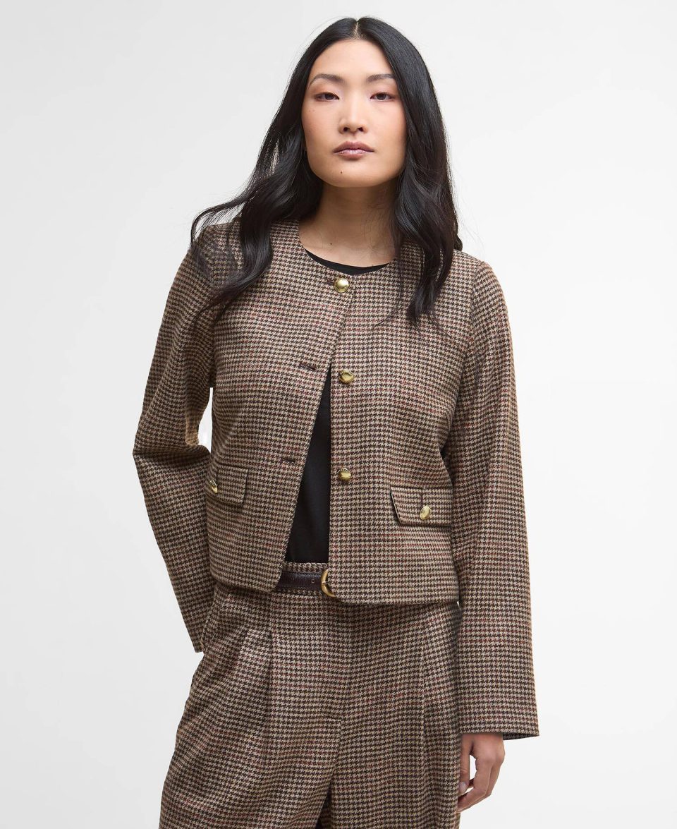Corina Collarless Tailored Jacket