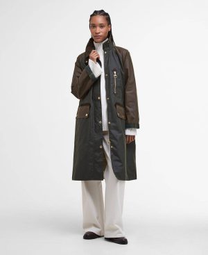 Evette Waxed Car Coat