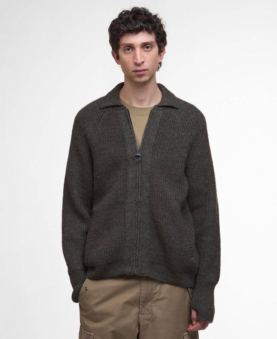 Garthman Knitted Zip-Up Jumper