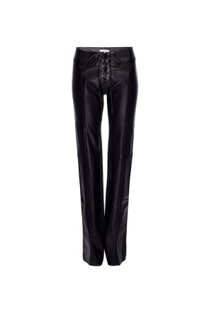 ELEMENT LACE UP PANT – BLACK VEGAN LEATHER